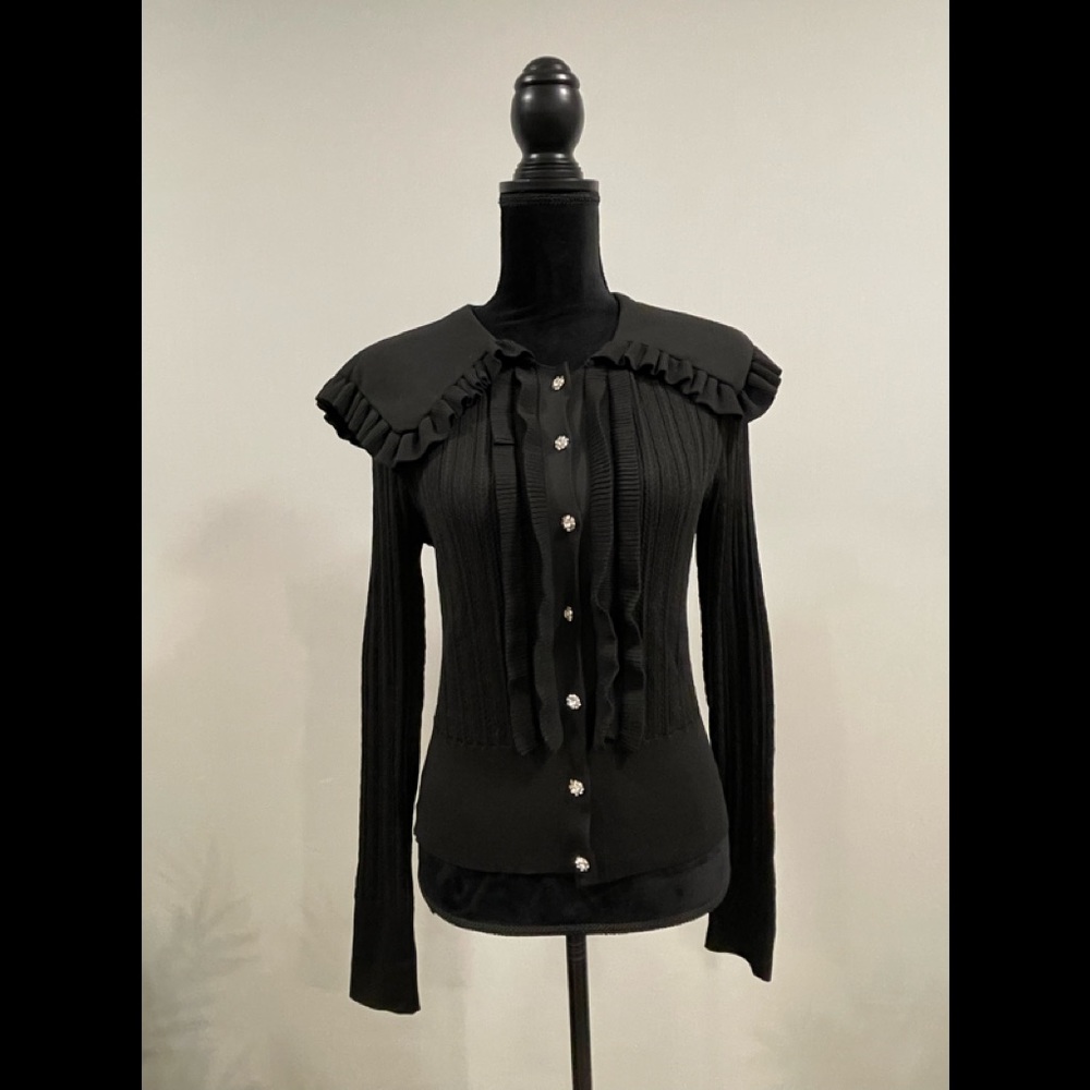 Zara peter pan oversized collar sweater top
